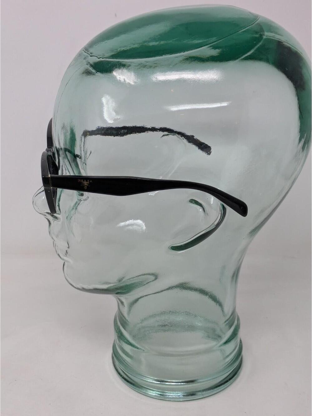 Prada Eyeglasses VPR 18T 1AB-1O1 Polished Black Square Frame Italy 53-16 140 - Picture 3 of 10